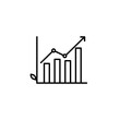 © Az Project - Business growth chart icon with upward trend symbolizing progress and success