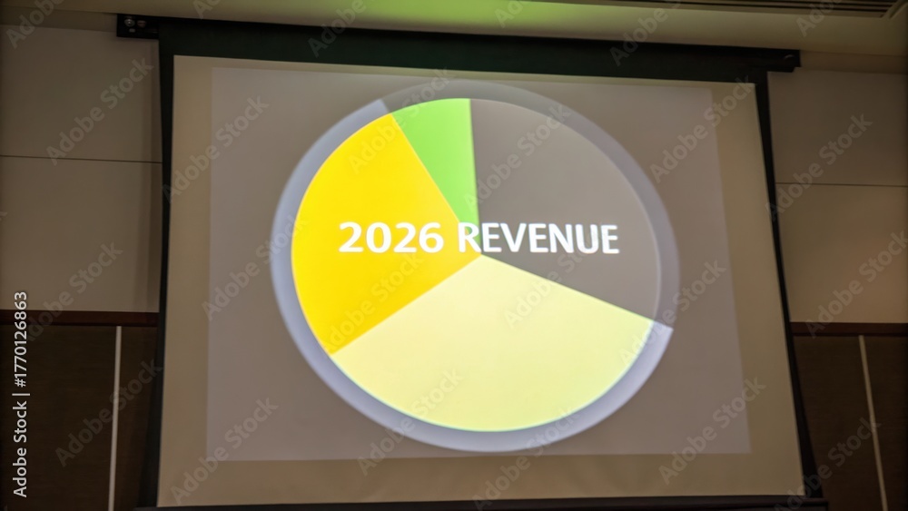 Happy New Year 2026 Chart showing projected revenue distribution for ...