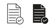 © JonathanC - Accept document icon in line design. Simple icon vector
