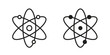 © JonathanC - Atom icon in line design. Simple icon vector