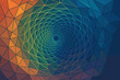 © Дар'я Солтис - Geometric spiraling spiral endless depth illustration repeating gradient layers vector dynamic polygonal