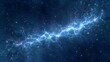 © jinna - Vibrant blue lightning crackles across a starry deep space background electricity