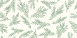 © Anna Volkova - Minimal christmas seamless pattern with pine branches. Flat hand drawn vector illustration