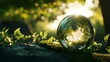© Gautam - Magical glowing orb reflecting a sunlit forest scene