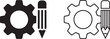 © AIcon Star - settings customization icon gear with pencil tool for preferences
