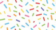 © MDMAHBUBUR - Colorful Sprinkles Seamless Pattern, Confetti Topping on White Background, Festive Design