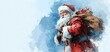 © Yahor Shylau  - Santa Claus with space for text illustration.