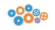 © Nure - Dynamic interconnected gears symbolizing collaboration, progress, and complex system functionality in a bright, modern design