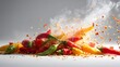 © Gendar SINURO - Brightly colored chili peppers explode in a cloud of spice and steam