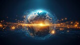 global network connection digital world futuristic technology