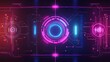 © arisa - abstract neon tech background