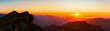 © Martin Erdniss - High resolution stitched panorama of an alpine sunset or sundowner with hiker silhouettes and a summit cross at Mount Diedamskopf, Schoppernau, Bregenz, Vorarlberg, Austria