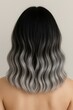 © Acrdesign - Black to silver ombre hair color transformation