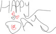 © Naveed - Handwritten 'HAPPY DAY' message with heart doodles and flag illustration