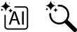© mohammad - Clean ai and search icons with sparkles