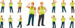 © Hey there - Construction workers illustration, safety gear, hard hats, reflective vests, industrial labor, occupational safety, teamwork, engineering, job site, character design