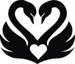 © VectorLab by Saymon - Swans forming heart shape isolated on white background isolated on transparent background