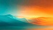 © Ardhana - Abstract Landscape of Rolling Dunes in Teal and Orange Gradient
