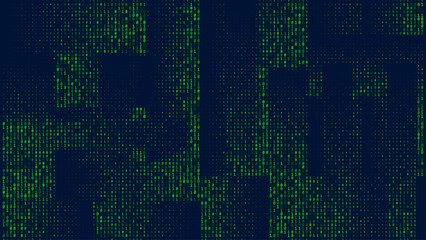 Naklejka na meble matrix style binary code digital falling numbers blue background	