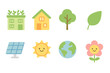 © Pointer Marker - Eco-friendly, sustainability flat icon set. Green, nature, environment icons collection