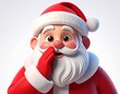 © Zev - A 3D Santa Claus character whispering a secret