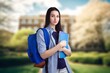 © BillionPhotos.com - Young female student holding books