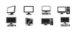 © MDIKRAM - Desktop computer icon, personal PC flat vector icon, pc monitor icon, Vector illustration EPS 10.