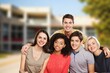 © BillionPhotos.com - Big group of students smiling together at high school.