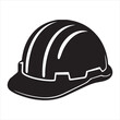 © Sonda - Simple black and white safety hard hat graphic