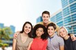 © BillionPhotos.com - Multiracial group of happy friends students outdoors