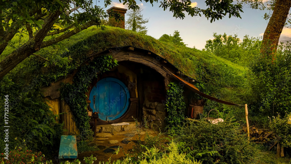 MATAMATA- NEW ZEALAND -NOVEMBER -2- 2022: Hobbiton - movie set created ...