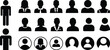 © artiq - Collection of Black Silhouette Human Icons and Avatars