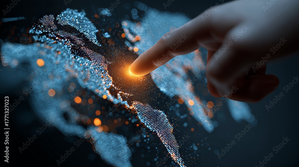 Interactive digital map highlighting geographical data insights global ...