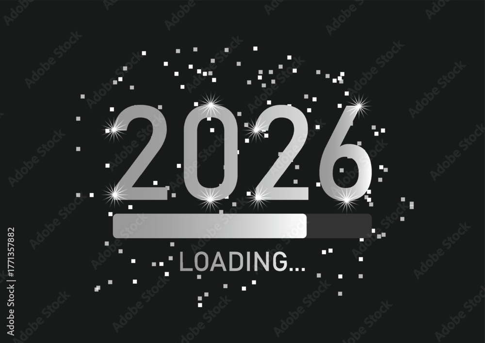 Image vectorielle Stock 2026 Loading Screen – Futuristic Countdown ...