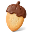 © Nataly - Acorn-shaped cookie with chocolate glaze, festive treat