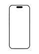 © liubomir118809 - Frameless Mobile Phone with Blank Screen, Isolated on White Background