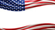 © arida - American flag waving border isolated on transparent background