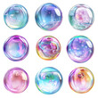 © SaraY Studio - set of colorful clear bubble