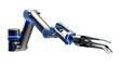 © Arg Studio - Robotic arm with blue lights isolated on transparent background