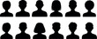 © md manik hossain - Diverse set of anonymous people silhouettes for profile or user icons