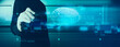 © issaronow - hand of businessman interactive touching a holographic brain artificial intelligence robotic by network and technology