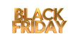 © Jari.art - Golden text representing Black Friday sales event, emphasizing discounts and shopping excitement