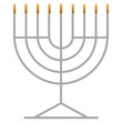 © Mdsharaf - Menorah with candles vector illustration symbol of blue light web design concept