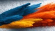 © YOUR - Dynamic streaks of colorful powder explode across a light textured surface