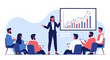 © Sipol - Businesswoman Presenting Data Visualization And Statistics Graphics In Professional Meeting