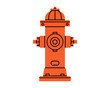 © Esgoty - Hand drawn cute illustration of fire hydrant. Fire emergency equipment. Flat vector firefighter water supply doodle. Solution to urgent problem icon. Risk management. Isolated.