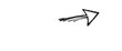 © lalita - A single, roughly drawn arrow pointing right, crafted with a dark line on white,   art,  design element