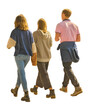© DFLC - Tennagers walking three quarter back view isolated photo