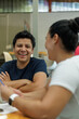 © Gener Vázquez - Happy Hispanic Man and Woman Collaborating in a Bakery