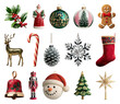 © Rawpixel.com - PNG Festive Christmas ornament collection, element set on transparent background